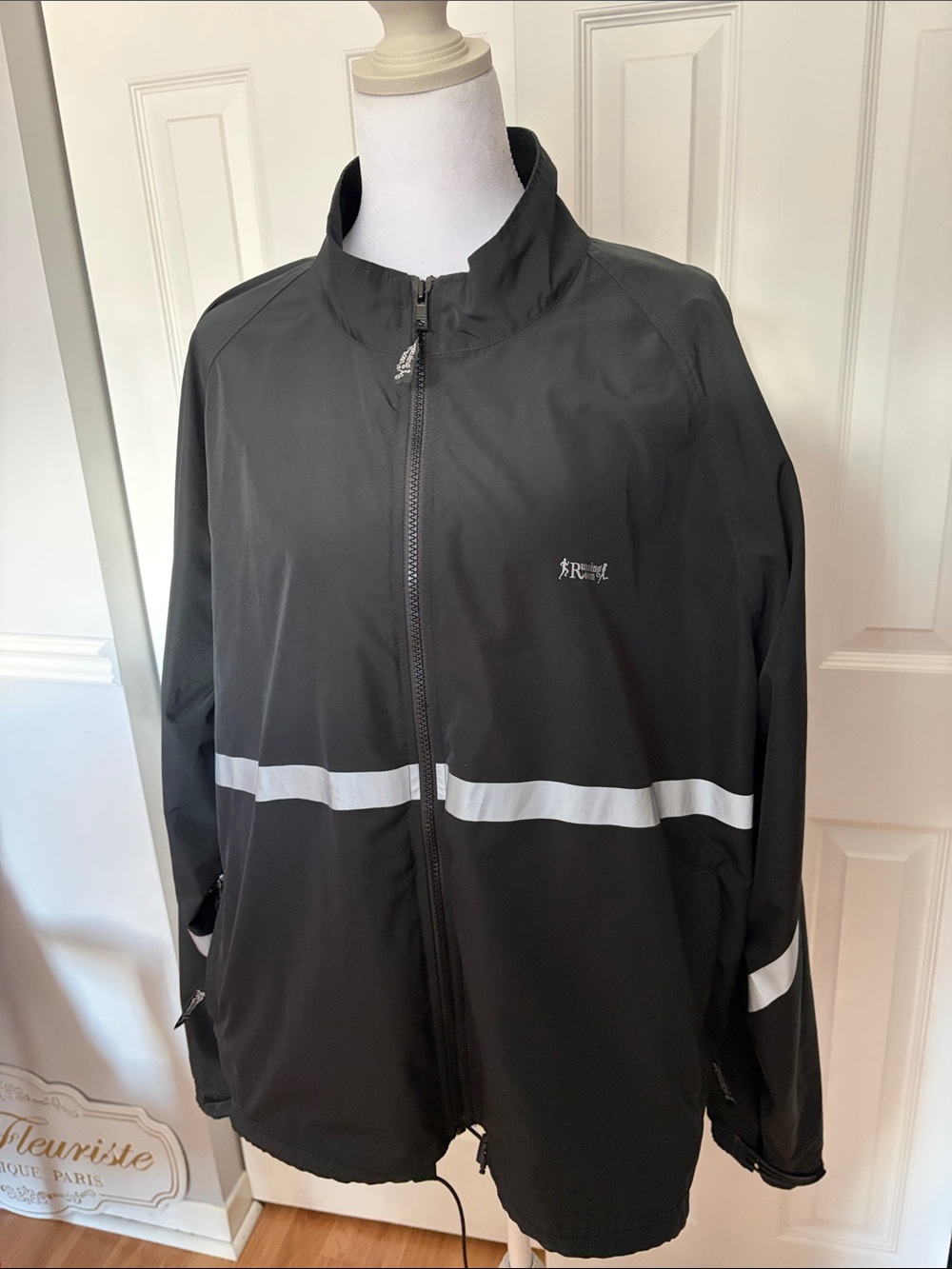 Running Room Windbreaker Jacket w/ Reflective Stripes and Zippered Wind Vents